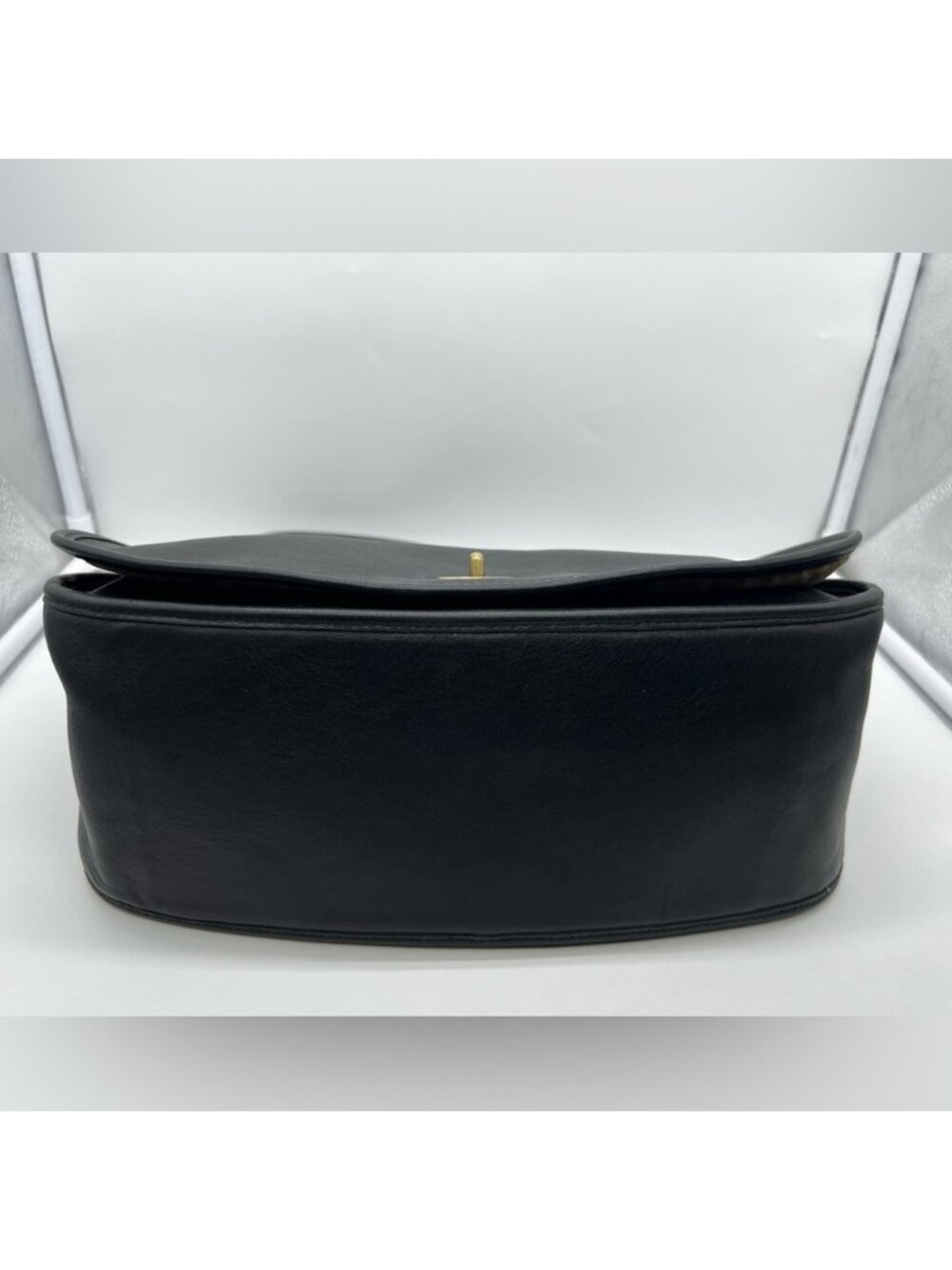 COACH VINTAGE 9338 Y2K Legacy Crescent Black Leather Shoulder Crossbody Hobo Bag - Picture 9 of 16
